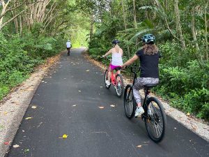 Cyclists on the Northern Rivers Rail Trail