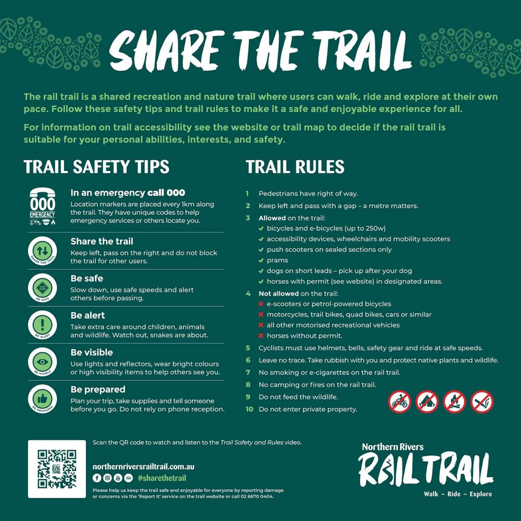 Share the trail - trail safety tips and rules